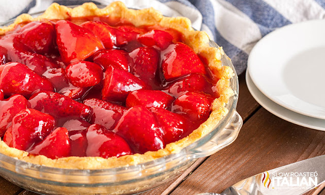  without Jello is bursting with natural flavor and so easy and quick to make from scratch Fresh Strawberry Pie + VIDEO