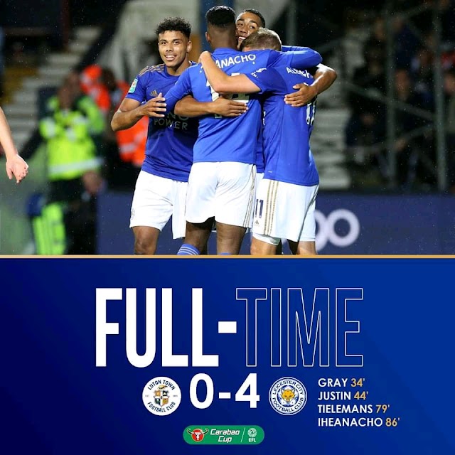 Out of Favour Iheanacho on Target For Leicester City in Luton Town
