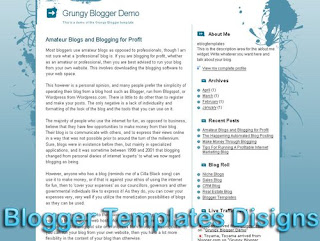 Theme Grungy Blogger Templates XML Web 2.0