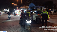 Antisipasi Kejahatan Jalanan dan Balap Liar, Satlantas Polres Tanjungbalai Laksanakan Blue Light Patrol