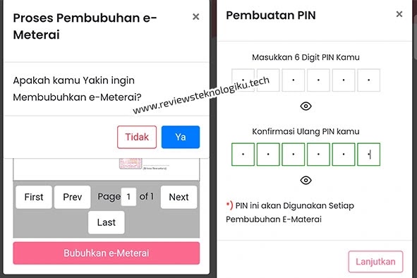 cara membubuhkan e-meterai elektronik