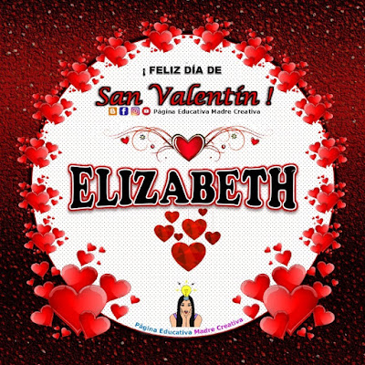 Feliz Día de San Valentín - Nombre Elizabeth