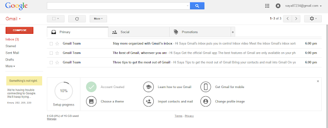 Tampilan sederhana pada kotak masuk gmail