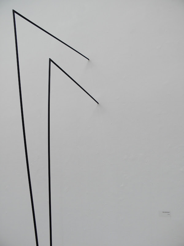 from a linear pair of stiff L-shaped rods piercing the wall at varying  title=