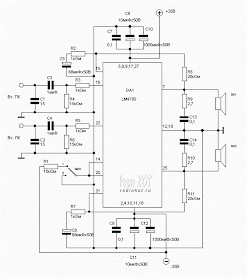 Audio Amplifier Using IC LM4780