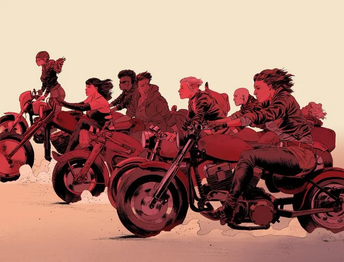 Mercenary Garage Custom Motorcycle Workshop 2024 Womer Bikers Girl Comics by Anne Writes Comics Illustration Artwork