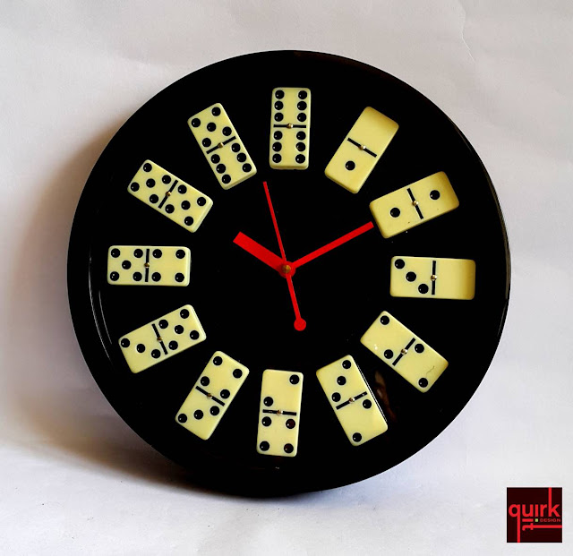 quirkitdesign_domino wall clock_DIY_upcycle_home_decor_quirky_idea_fun_2