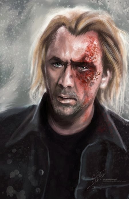 Angela Bermudez deviantart paintings movies pop culture films Nicolas Cage as John Milton in Drive Angry