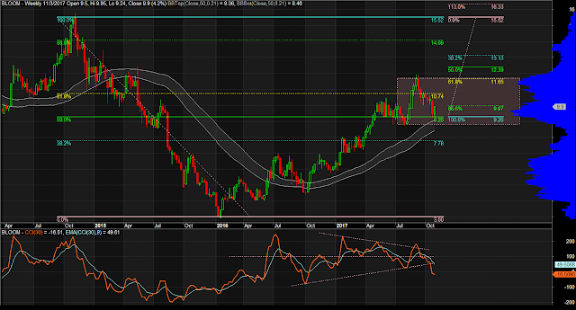 $BLOOM Weekly Chart as of November 3, 2017