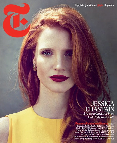 Jessica Chastain covers The New York Times Style Magazine Summer 2012