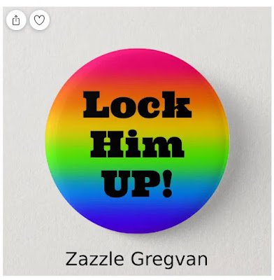 Lock Him UP! (edit text) Button - Zazzle Gregvan