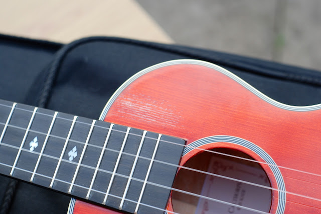 Barnes and Mullins Calthorpe ukulele worn top