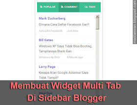 Cara Membuat Multi Tab Widget Di Sidebar Blog