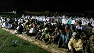 Sholat Gerhana Bulan Di Sungai Abang Siabu, Jamaah Membludak