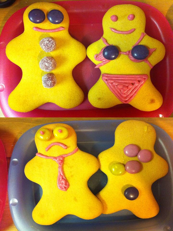 But L's baking was far more impressive and she is using her wedding colour