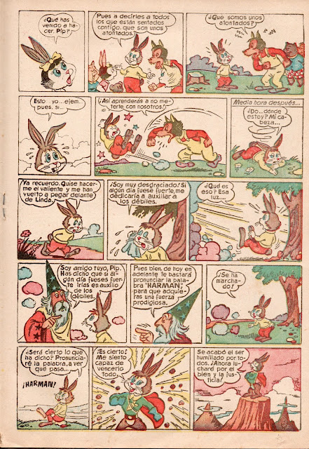 Primera historieta de el Conejito Atómico (Yumbo nº 1, 21-VIII-1953)