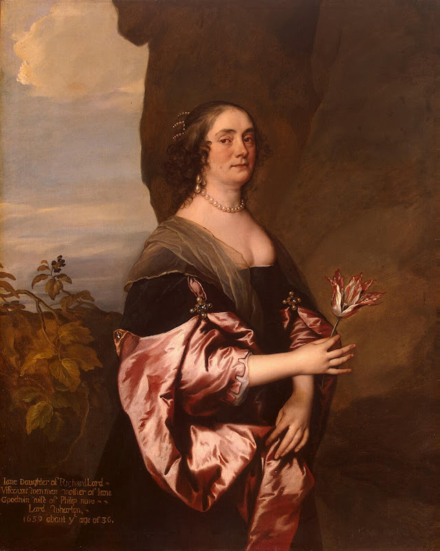 Portrait of Lady Jane Goodwin by Anthony van Dyck - Portrait Paintings from Hermitage Museum