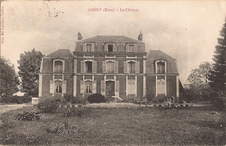 carte postale ancienne corny eure château