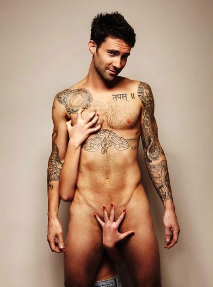  just pose naked fellas like Maroon 5's Adam Levine