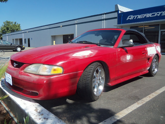 Mustang before new auto paint at Almost Everything Auto Body