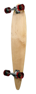 Punked Natural Stained Pintail Complete Longboard