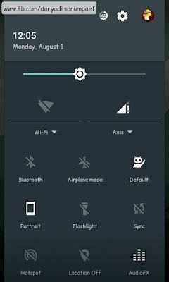 cyanogenmod 12.1 unofficial custom rom samsung galaxy v sm-g313hz notification drawer screenshot