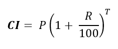 Compound Interest formula (anually)