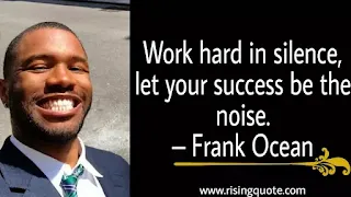 photo of Frank Ocean and motivational quote by Frank Ocean