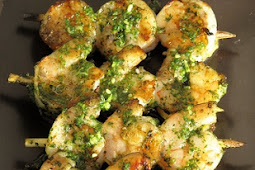 Cilantro Pesto Grilled Shrimp