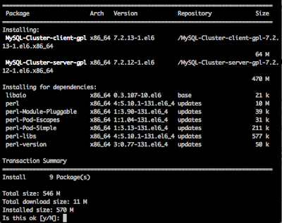 Yum install mysql client