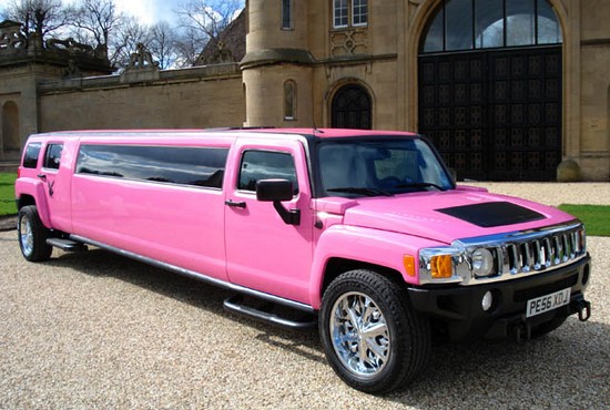 Why get a boring white or black limousine when you could get a pink 