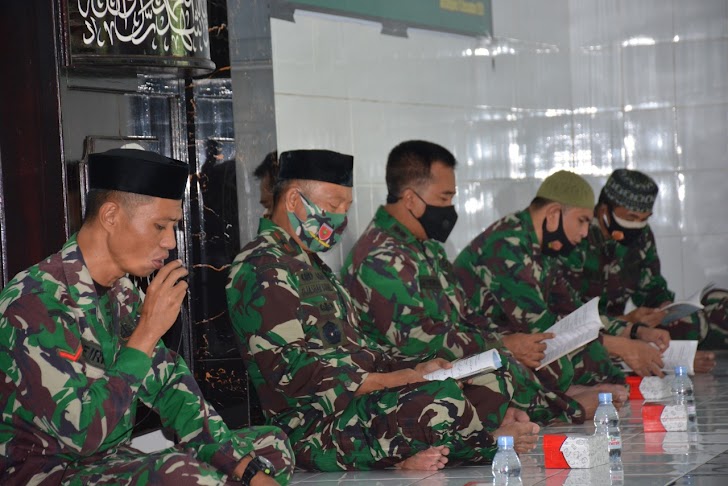 Personil Korem 141/Tp, Gelar Doa Bersma Di HUT Hari Juang TNI AD, TA 2020 