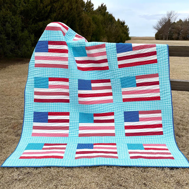 Flag Quilt By Thistle Thicket Studio. www.thistlethicketstudio.com