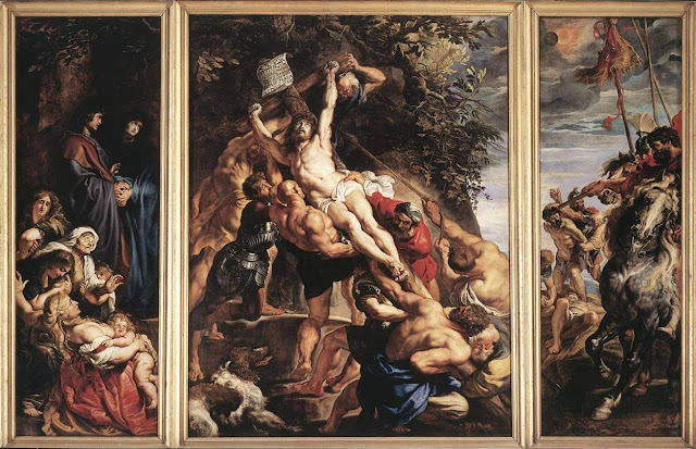 Resultado de imagen de el levantamiento de la cruz. Rubens