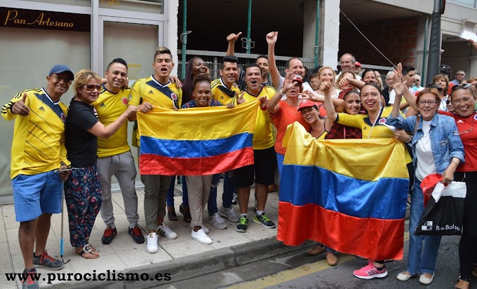 La afición colombiana en la Vuelta