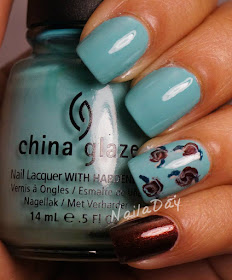 NailaDay: China Glaze For Audrey with Flowers