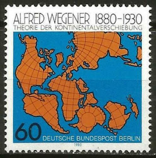 Germany Berlin 1980 Alfred Wegener Map Theory of Continental Drift