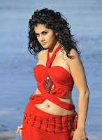 Tapsee, Hot, In, Red, Dress