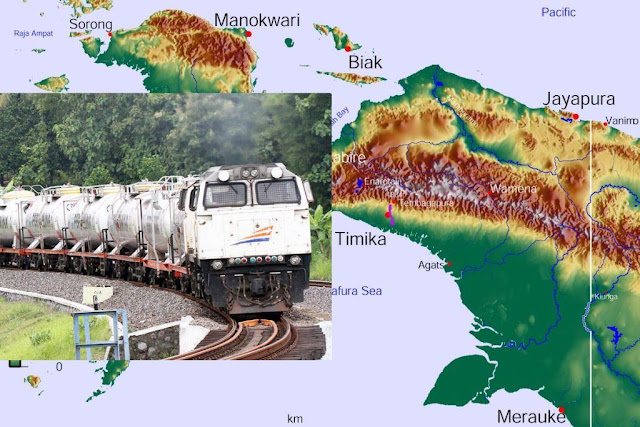 Jalur Kereta Api di Papua (Ilustrasi)