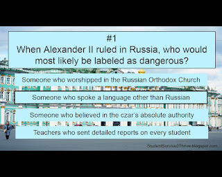 The correct answer is: Someone who spoke a language other than Russian