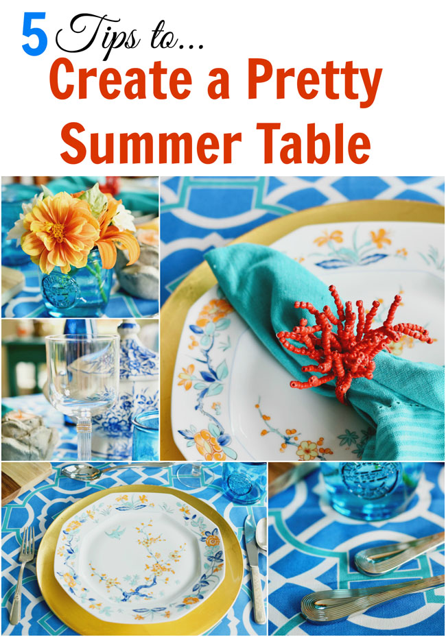 5 tips to create a pretty mix and match summer table #decor #table #home