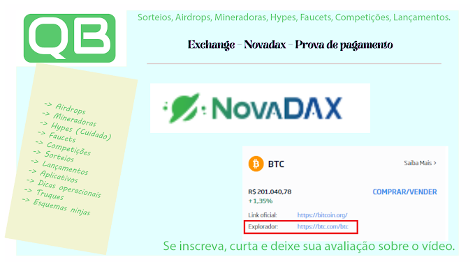 Exchange - Novadax - Prova de pagamento