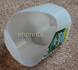 Recycle plastic jug ball catcher