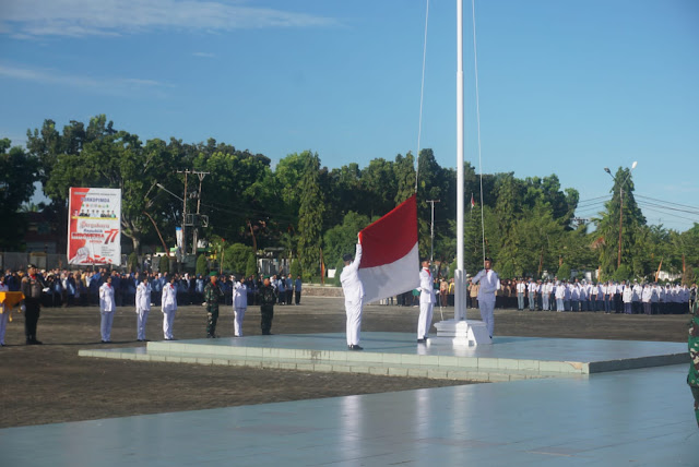 Bupati Hamsuardi Pimpin Upacara Peringatan HUT ke 77 Kemerdekaan RI