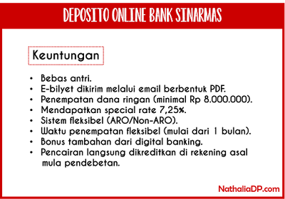 deposito online bank sinarmas