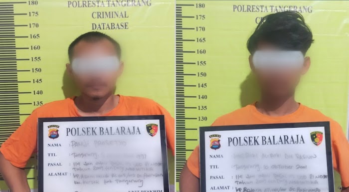 Kasus Sabu, 2 Warga Kec. Kresek Ditangkap Polsek Balaraja Polresta Tangerang