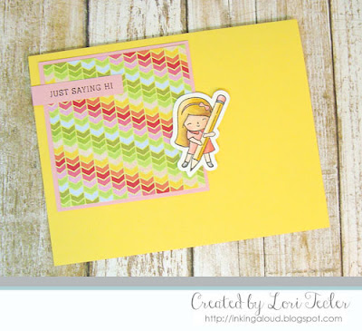 Just Saying Hi card-designed by Lori Tecler/Inking Aloud-stamps from Mama Elephant
