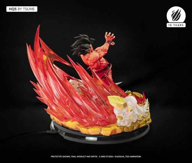 Impresionante figura de Dragon Ball Z: Son Goku Kaio-ken contra Vegeta Garlick Gun - Tsume-Art