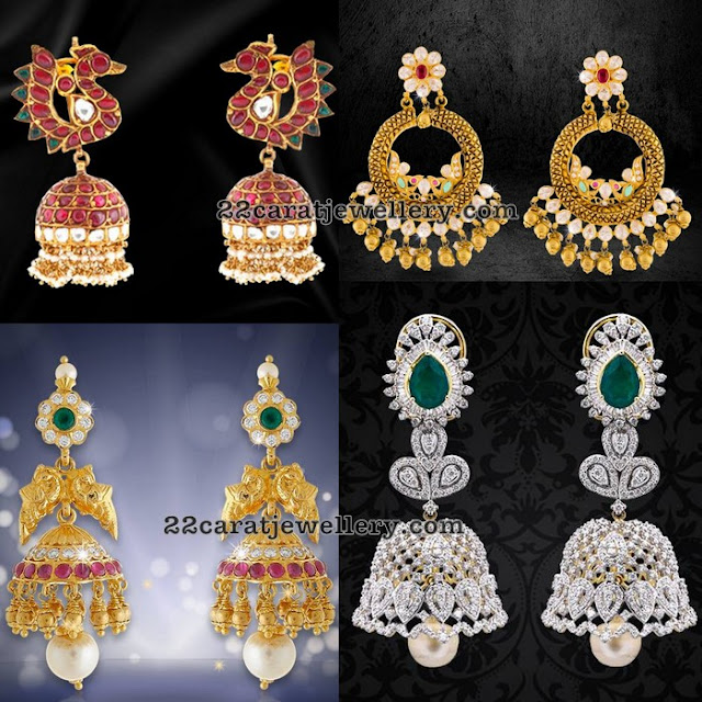 Jhumkas and Chandbalis by Krishna Pearls and Gems