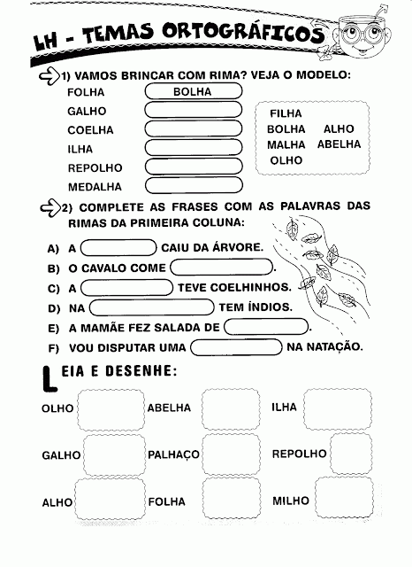 Exercícios de português 2 ano fundamental